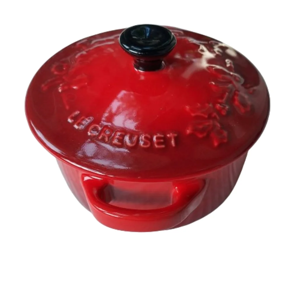 Le Creuset NEW Mini Red Cocotte Stoneware Casserole with Cover
